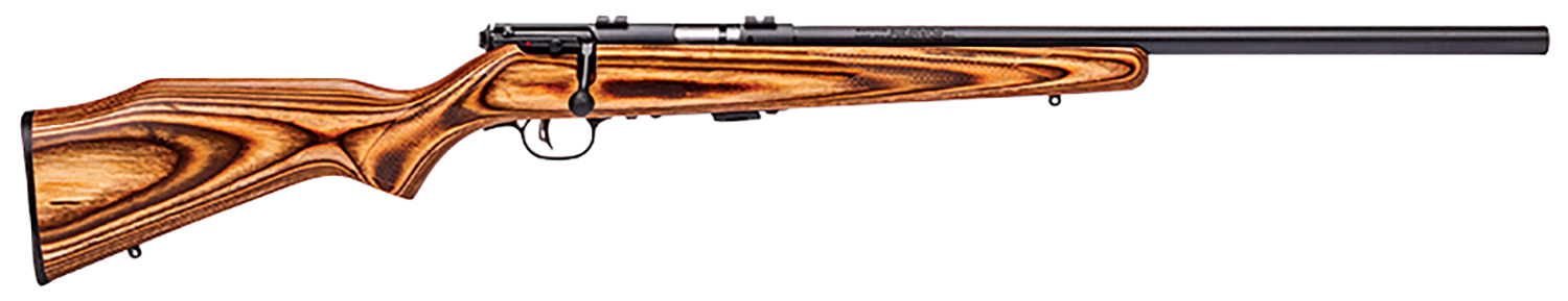 Savage Arms 25700 Mark II BV Full Size 22 LR 5+1 21" Matte Black Heavy Button Rifled Barrel, Matte Black Drilled & Tapped Carbon Steel Receiver, Satin Brown Fixed Laminate Stock, Right Hand