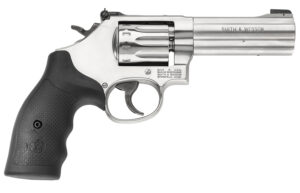 Smith & Wesson 160584 Model 617  22 LR  Stainless Steel 4" Barrel & 10 Shot Cylinder, Satin Stainless Steel K-Frame, Black Polymer Grip,Internal Lock