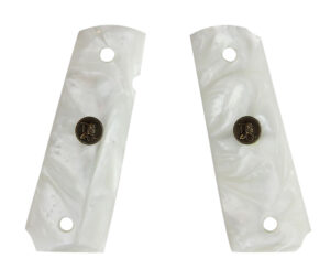 Pachmayr 62001 Custom Grip White Simulated Pearl Panels for 1911 with Ambidextrous Safety