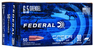 Federal AE65GDL90VP American Eagle Varmint & Predator 6.5Grendel 90gr Jacketed Hollow Point 50 Per Box/5 Case