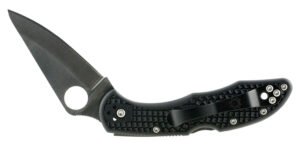 Spyderco C11PBK Delica 4  2.88" Folding Drop Point Plain VG-10 SS Blade/Black  Textured FRN Handle Includes Pocket Clip