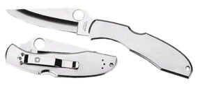 Spyderco C10P Endura II  3.88" Folding Drop Point Plain VG-10 Stainless Steel Blade/Stainless Handle