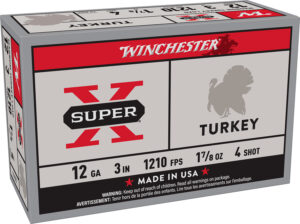 Winchester Ammo X123MT4 Super X Magnum Turkey 12Gauge 3" 1 7/8oz Copper Plated 4Shot 10 Per Box/10 Case