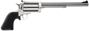 Magnum Research BFR4570 BFR Long Cylinder Large Frame 45-70 Gov 5 Shot, 10" Brushed Stainless Steel Barrel, Cylinder & Frame, Black Rubber Grip, Exposed Hammer