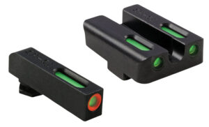 TruGlo TG13GL1PC TFX Pro  Black | Green Tritium & Fiber Optic Orange Outline Front Sight Green Tritium & Fiber Optic Rear Sight