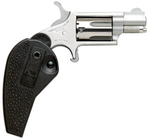 North American Arms 22MSHG Mini-Revolver  Compact Frame 22 WMR 5 Shot 1.13" Stainless Steel Barrel, Frame & Cylinder, Black Synthetic Holster Grip, Exposed Hammer