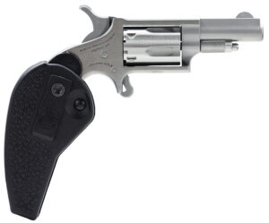 North American Arms 22LLRHG Mini-Revolver  22 LR 5 Shot 1.63" Barrel, Overall Stainless Steel Finish, Black Synthetic Holster Grip