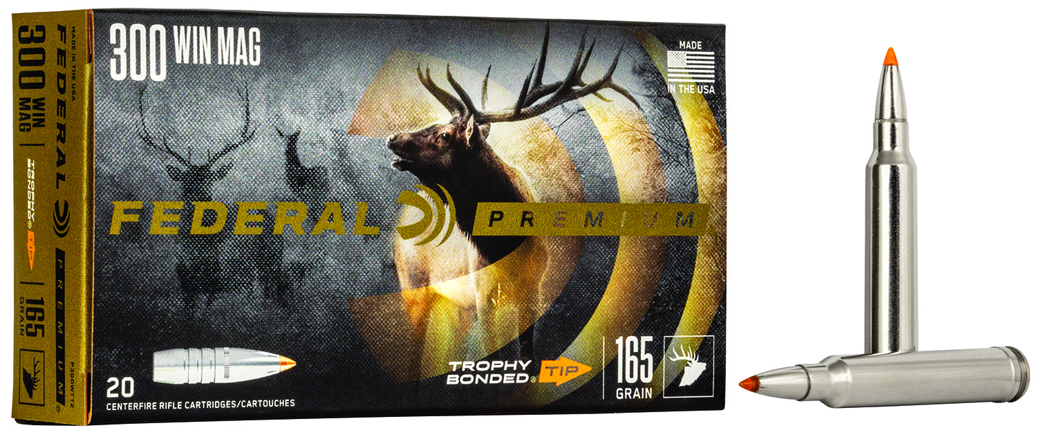Federal P300WTT2 Premium 300Win Mag 165gr Trophy Bonded Tip 20 Per Box/10 Case