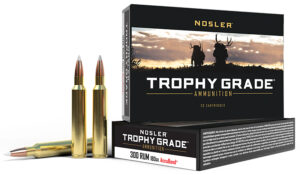 Nosler 60065 Trophy Grade  300RUM 180gr Nosler AccuBond 20 Per Box/10 Case