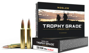 Nosler 60083 Trophy Grade  338RUM 225gr Nosler AccuBond 20 Per Box/10 Case