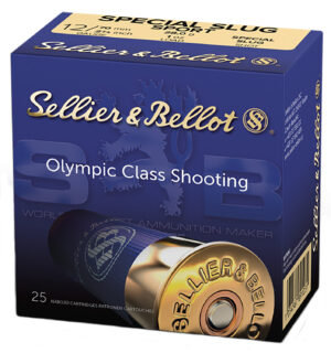 Sellier & Bellot SB12SLUG Shotgun  12Gauge 2.75" 1oz Rifled Slug Shot 25 Per Box/10 Case