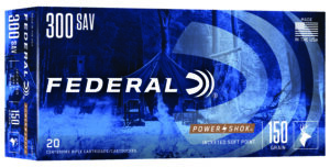 Federal 300A Power-Shok  300Savage 150gr Jacketed Soft Point 20 Per Box/10 Case