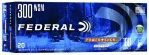 Federal 300WSMC Power-Shok  300WSM 180gr Jacketed Soft Point 20 Per Box/10 Case