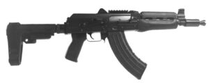 ZASTAVA ZPAP92 AK PISTOL 7.62 X 39 MM WITH BOOSTER DARK WOOD TOP RAIL REAR RAIL SBA3 BRACE 1.5MM RECEIVER BULDGED TRUNNION CHROME LINED 10IN BARREL ZP92762TABM