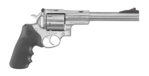Ruger 5505 Super Redhawk  Large Frame 454 Casull 6rd 7.50" Satin Stainless w/Integral Mount Barrel, Satin Stainless Cylinder & Frame, Black Hogue Finger Groove Tamer Monogrip, Transfer Bar Safety