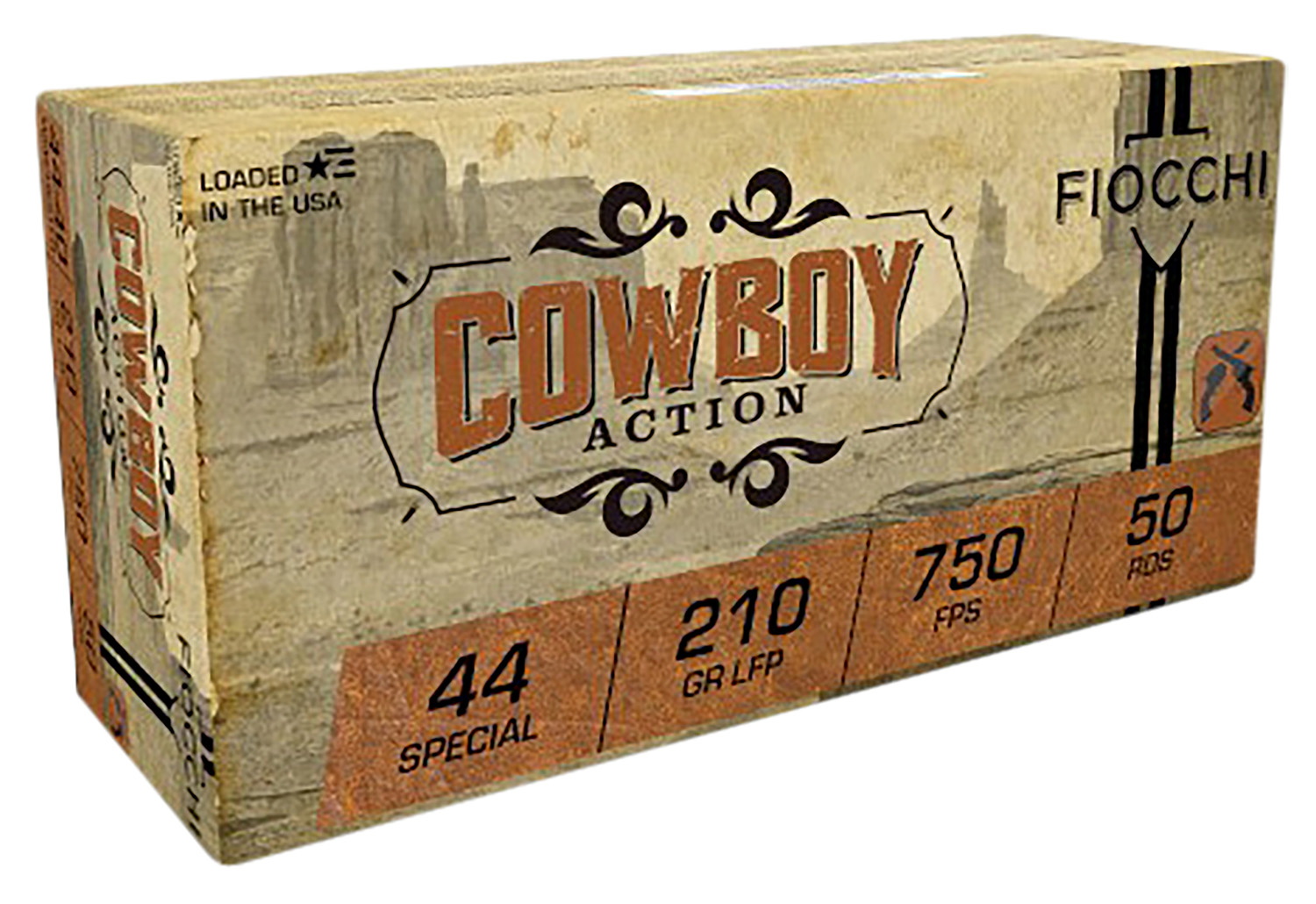 Fiocchi 44SCA Cowboy Action 44S&WSpl 210gr Lead Flat Point 50 Per Box/10 Case
