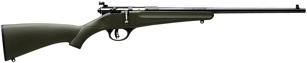 Savage Arms 13790 Rascal Youth 22 LR 1rd 16.13" Matte Black Sporter Barrel, Matte Black Carbon Steel Receiver, Green Fixed Synthetic Stock, Right Hand