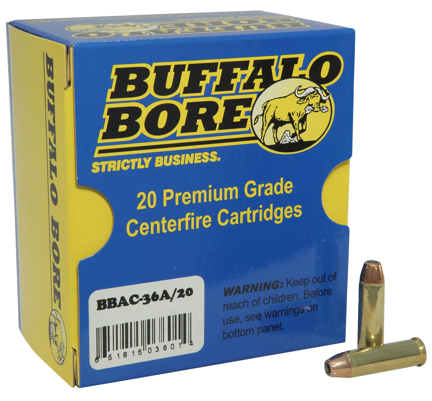 Buffalo Bore Ammunition 17A20 Heavy Strictly Business 35Rem 220gr Semi Jacketed Flat Point 20 Per Box/12 Case