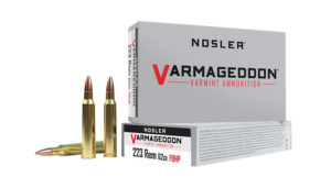 Nosler 40223 Varmageddon  223Rem 62gr Flat Base Hollow Point 20 Per Box/20 Case
