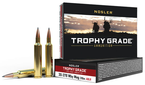 Nosler 60133 Trophy Grade Long-Range 30-378WthbyMag 210gr Nosler ...