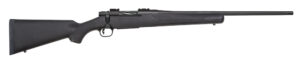 Mossberg 27851 Patriot  Full Size 7mm-08 Rem 4+1 22" Matte Blued Fluted Barrel, Drilled & Tapped Matte Blued Stainless Steel Receiver, Black Fixed Synthetic Stock, Right Hand