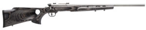 Savage Arms 96972 B.MAG Target Full Size 17 WSM 8+1 22" Matte Stainless Heavy Barrel, Matte Drilled & Tapped Stainless Steel Receiver, Matte Gray Thumbhole Laminate Stock, Right Hand