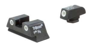 Trijicon 600777 Bright & Tough Night Sights  Green/Tritium White Outline Front Sight-Green/Tritium White Outline Rear Sight Glock 42/43 Small Frame