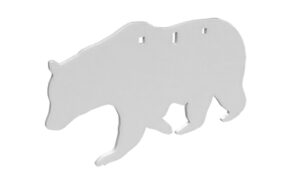 B/C AR500 3/8" SILHOUETTE BEAR WHT