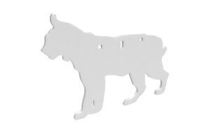 B/C AR500 3/8" SILHOUETTE BOBCAT WHT