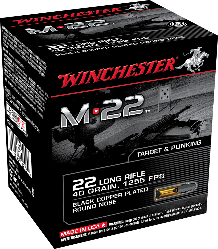 WINCHESTER M*22 22LR 40GR BLK CPRN 1000RD/BX