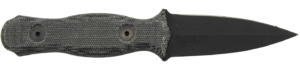 HALF FACE BLADES TRIDENT DAGGER 3" BLADE, 6.75" OA, S45VN STEEL, HRC60, ARMOR BLK, GRY MICARTA GRIP