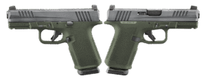 RUGER RXM 9MM PISTOL 4" CRUSHED SILVER BATTLE WORN/GREEN O.R. 2-15RD MAGS - ORION EXCLUSIVE