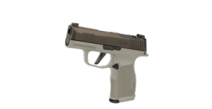 SIG SAUER P365X TWO TONE TAN 9MM PSTL 3.1" BBL 2-12RD MAGS, OPTC PLTE COVER