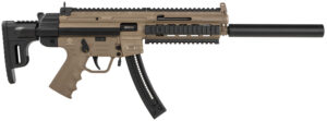 GSG GSG215GERGGSG1622T GSG-16  Full Size 22 LR 22+1 16.25" Black Tan Polymer Receiver Black Collapsible w/Storage Compartment Stock Right Hand
