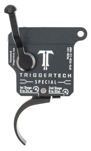 TriggerTech R70TCB13TBP Special  Two-Stage Pro Curved Trigger with 1-3.50 lbs Draw Weight & Matte Gray w/Black Parts Finish for Remington 700 Right