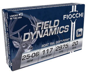 Fiocchi 2506B Field Dynamics  25-06Rem 117gr Pointed Soft Point 20 Per Box/10 Case