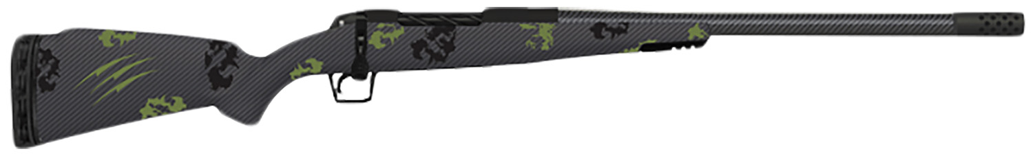 Fierce Firearms TROG7MMBC22BF CT Rogue 7mm BC 22" Black Cerakote C3 Carbon Fiber Threaded Barrel, Black Cerakote Drilled & Tapped Titanium Receiver, LR Negative Comb Forest Camo Carbon Fiber Stock