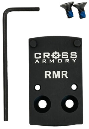 Cross Armory CRRMADAPTER Adapter Plate Black Oxide Aluminum Compatible w/ RMR Optics