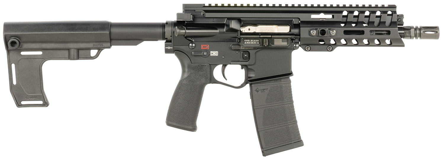 Patriot Ordnance Factory 2169 P415 Edge 5.56 NATO 30+1 7.25" Black Nitride Threaded Barrel, Black Anodized Aluminum Receiver