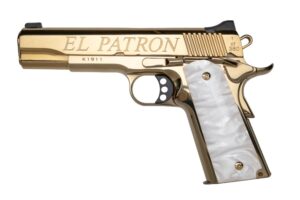 KIMBER CNC 1911 EL PATRON 38SUP 9RD 5IN BARREL GOLD ENGRAVED 10238