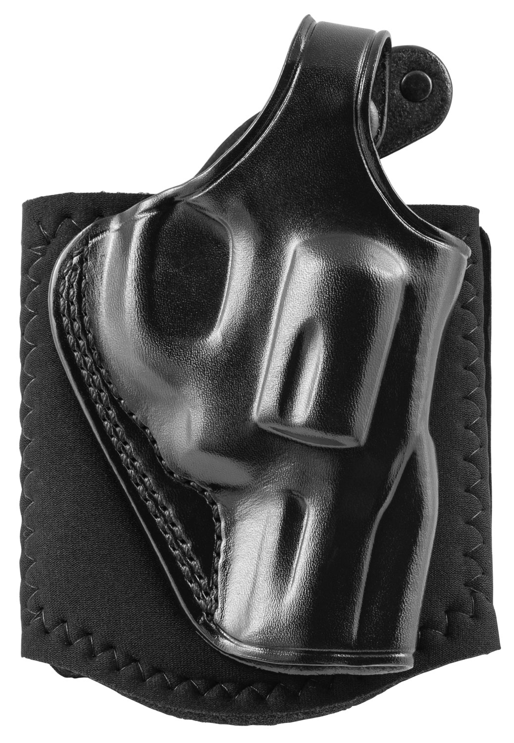 Galco AG160B Ankle Glove Size Fits Ankles up to 13" Black Leather Hook & Loop Fits S&W J Frame Fits Charter Arms Undercover Right Hand