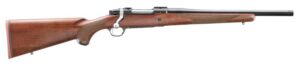 RUGER M77 HAWKEYE HUNTER 308 WIN 16.6IN BARREL 4RD SATIN BLUED  AMERICAN WALNUT STOCK MAUSER TYPE EXTRACTOR LC6 TRIGGER THREADED BARREL 67100