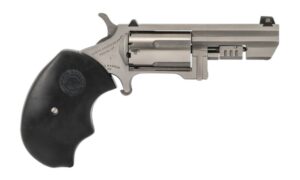 NAA RECLUSE 22 WMR 2IN BARREL 5RD SILVER SA SWING-OUT CYLINDER XS WHITE DOT SIGHT OVERSIZED BLACK RUBBER GRIP NAA-RECLUSE