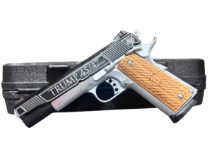 AMERICAN CLASSIC GOVERNMENT 1911 5" 9MM TRUMP 45/47 CHROME/BLACK 8RD