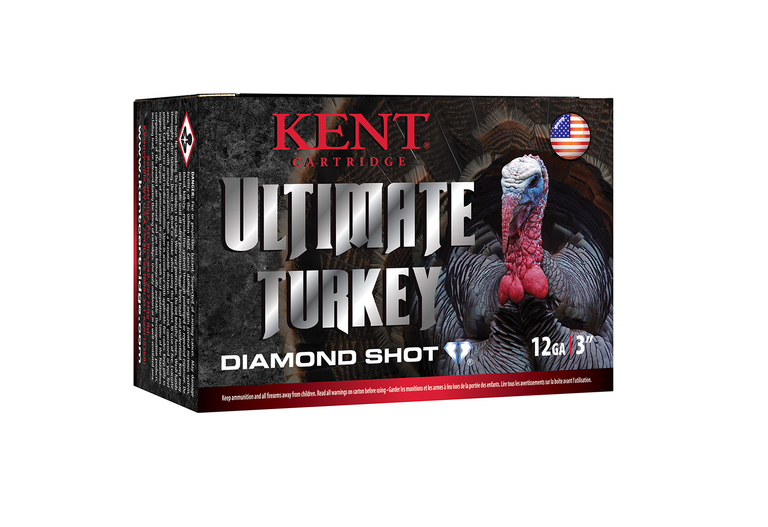 Kent Cartridge C123TK504 Ultimate Turkey 12Gauge 3" 1 3/4oz 4Shot 10 Per Box/10 Case