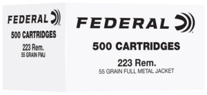 Federal FC223F500   223Rem 55gr Full Metal Jacket 500 Per Box/2 Case