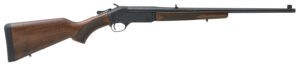 Henry H015243 Single Shot  243 Win Caliber with 1rd Capacity, 22" Barrel, Overall Blued Metal Finish & American Walnut Stock, Right Hand (Full Size)