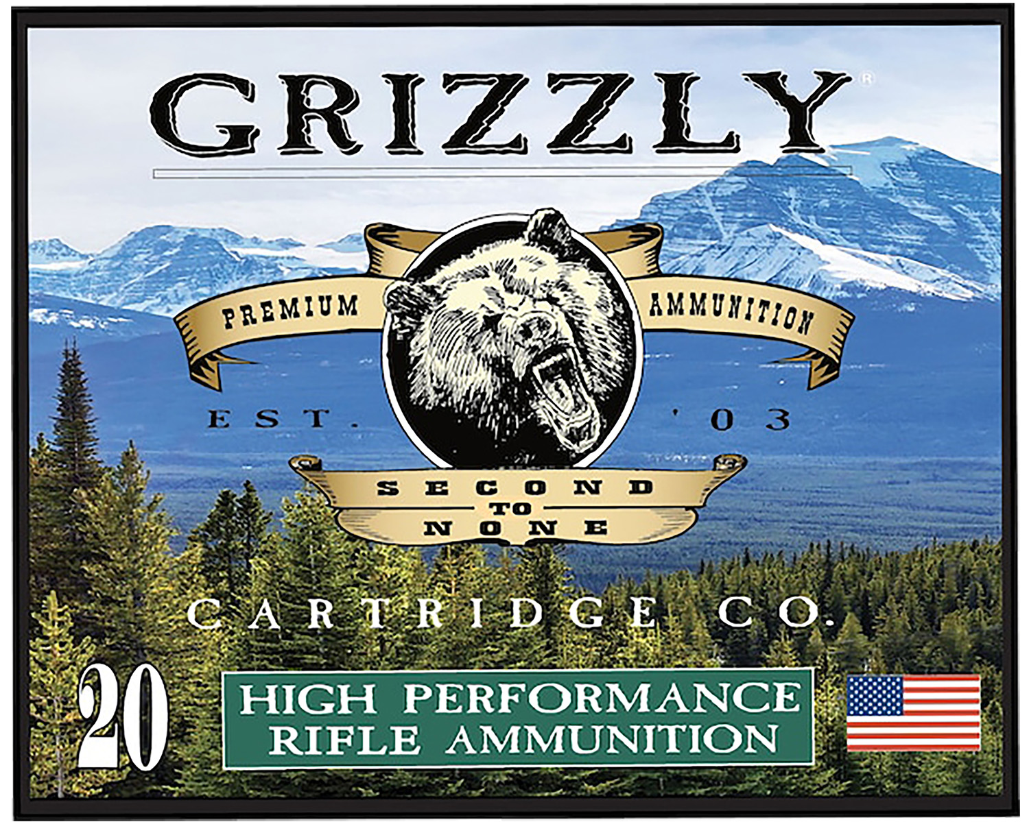 Grizzly Ammo GC357M20 357Mag 210gr Full Metal Jacket Flat Point 20 Per Box/10 Case