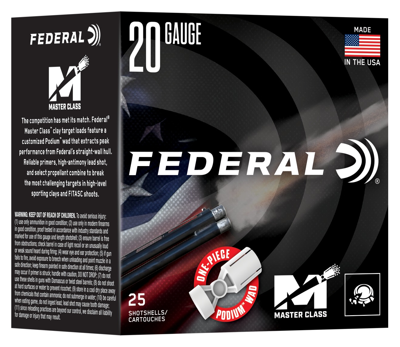 Federal MC2248 20Gauge 2.75" 7/8oz 8Shot 25 Per Box/10 Case
