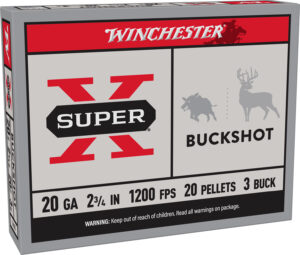 Winchester Ammo XB203 Super X  20Gauge 2.75" 20Pellets 3Buck Shot 5 Per Box/50 Case